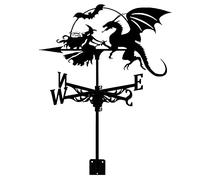 YJYJY Girouette Vintage en métal en Forme de Dragon, indicateur de Direction du Vent pour la décoration extérieure de toits de Jardin ou de pâturages.