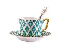 YJYJY Service à café de Luxe en Porcelaine Anglaise, Tasses à thé et soucoupes, Style Britannique, Tasses en céramique, décoration de Mariage, Verres, Cadeaux