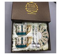 YJYJY Service à café de Luxe en Porcelaine Anglaise, Tasses à thé et soucoupes, Style Britannique, Tasses en céramique, décoration de Mariage, Verres, Cadeaux