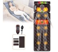YJYJY Tapis de Massage Complet du Corps, 20 têtes de Massage Shiatsu pour Le Cou, Coussin Chauffant, Traction à la Taille, Matelas de Massage électrique