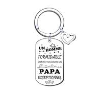 YJYJZX Cadeau Papa Noël Porte-clés,Cadeaux Papa Porte-clés de Papa -Je t'aime Cadeau de fête des pères,Cadeaux d'anniversaire,Cadeaux de Famille,Cadeaux de Noël Papa (2)