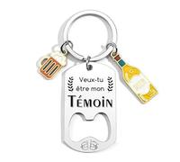 YJYJZX Cadeau Témoin Porte-clés Veux-tu être ma témoin carte - Cadeau témoin mariage - Demande témoin mariage Annonce Témoin de Mariage - Demande Future Témoin Porte clef (4)