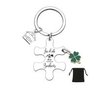 YJYJZX Porte clé Maison Couple - pour la Maison Porte-clés - Cadeau Amour de Pendaison de Crémaillère Saint Valentin Porte Clef Homme Femme Cadeaux Noël (4)