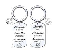 YJYJZX Porte Clef Couple Porte Clé Original en Acier inoxydable Idee Cadeau Couple Amoureux Anniversaire Porte Clef,Porte Cle Femme Saint Valentin Porte Clef Homme Cadeaux Noël (2)
