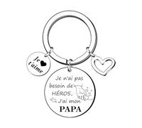 YJYJZX Porte-clés Papa - Je t'aime, Cadeau de Fête des Pères, d'Anniversaire, de Famille, de Noël (7)