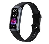 YJYK Tracker d'activité avec moniteur de fréquence cardiaque 24h/24, 7j/7, oxygène dans le sang, moniteur d'activité avec écran couleur AMOLED tactile de 2,8 cm, plusieurs modes de sport, compteur de