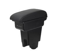 YJYWZH Accoudoir Central pour Citroën Nemo 2008-2017 avec 3 ports USB | 2 USB+1 USB-C,Double rangement,Accoudoir pour console centrale,Dessus coulissant,Cuir PU,Noir,Installation facile