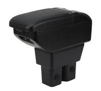 YJYWZH Compatible with Suzuki Jimny JB74 Accoudoirs 2018-2024 Accoudoirs Noir Cuir Voiture Accoudoir Double Couche Centre Consoles Boîte de Rangement