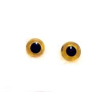 YJZ 80pcs / Box Amber Glass Eyes 3-10mm Needle Felting Material Kit Accessoires de Bricolage Black Beans Type d'aiguille Eye pour Teddy Puppets Poupées Artisanat