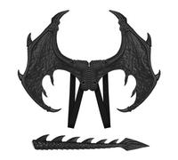 YJZQ 3D Queue & Ailes de Dragon Cospaly Dragon Ensemble Ailes et Queue Halloween Mardi Gras Costume pour Enfant 6 + Parfait même pour Les Adultes Moins d'1m60