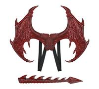 YJZQ 3D Queue & Ailes de Dragon Cospaly Dragon Ensemble Ailes et Queue Halloween Mardi Gras Costume pour Enfant 6 + Parfait même pour Les Adultes Moins d'1m60