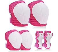YJZQ 6PCS Protection Genou-Coude Scooter Fille Garçon Protège-Poignets + Genouillère + Coudière Support Pad S pour Enfants 3-5ans équipement Sport Patins à roulettes Cyclisme
