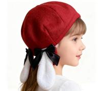 YJZQ Béret avec Clip à Oreilles de Lapin Amovibles Chapeau Adolescent Fille Casquette Lolita Adorable pour 54-58CM