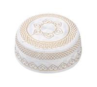 YJZQ Bonnet De Prière Brodé Musulman Homme - Chapeau Rond Namaz Kuf pour l'Aïd et Ramadan
