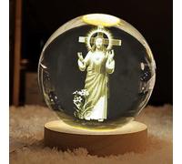 YJZQ Boule à Neige Musicale Style Christ LED Boîtes à Musique Boule Musique avec Paillettes Lumineux Cadeau fête pour Enfant bébé Femme Anniversaire (Missionnaire prêche)