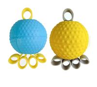 YJZQ Boule d'Entraînement flexible des doigts avec Bandes de résistance Set Aide ré-éducation de la main pour forcer et étirer des doigts Soulagement du Stress des muscles et Renforcement