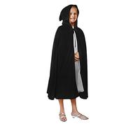 YJZQ Cape Noir 110cm Capuchon Halloween Diable Costume de Cosplay Robe médiévale Cape Halloween Party Châle Capuchon