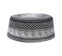 YJZQ Chapeau de prière musulmane pour homme - Chapeau islam brodé - Chapeau de prière turc - Arabe traditionnel - Casquette pour homme, Blanc., taille unique