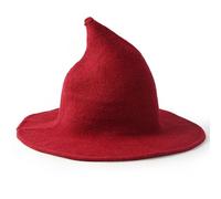 YJZQ Chapeau Femme modèle Sorcière Chapeau Tricotée Bonnet Pêcheur Bord Pliable Casquette Taille Unique pour Hiver Cosplay Magicien Halloween Noël