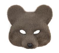 YJZQ Demi-Masque Ours Halloween Masque réalistes fausse fourrure 20x20CM - 2 Style Demi-Visage peluche & Complet de Visage Déguisé Cosplay Théâtre