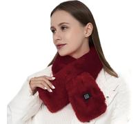 YJZQ Écharpe chauffante Chauffe-Cou Fausse Fourrure Pliable Tour Cou Chauffants Électrique USB Protection de Lavable en graphène 3 Modes de Chaleur 12x90cm