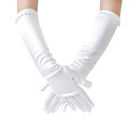 YJZQ Gants de Mariage Style Princesse Longs gants avec Perles Accessoire pour Robe de mariage | Première communion Performance | Soirée Cérémonie