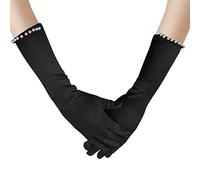 YJZQ Gants de Mariage Style Princesse Longs gants avec Perles Accessoire pour Robe de mariage | Première communion Performance | Soirée Cérémonie