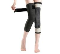 YJZQ Genouillères Chaudes Polaires avec Sangle Réglable Hiver Genouillères Long Fixer à scratch gène Protège Genou pour Hiver Outdoor Moto Vélo Sport