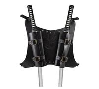 YJZQ Harnais à Gilet Porte-épée - Fourreau médiéval Double épée avec Bretelle en PU Sac à Arme pour Cosplay Chevalier de Viking Théâtre Renaissance