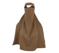 YJZQ Hijab Cache Visage Masque Niqab Bandana Islamique Femme Foulard Musulman pour Madrassa Mosquée Quotidien Couverture écharpe Style Moyen-Orient 70x69cm