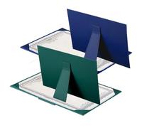 YJZQ lot de 2 Cadres de présentation de certificats, photos, diplôme scolaires ou lettres d’honneur - Chemises Papiers pour poser vertical Housse de Diplôme honneur avec pied et 4 « rabats » à fixer