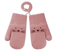 YJZQ Moufles Chat fille garçon 0-3ans doublure Peluche Gants tricotés Enfants - Hiver gants Chaudes Bébé moufle Contre froids pour Ski voyage