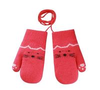 YJZQ Moufles Chat fille garçon 0-3ans doublure Peluche Gants tricotés Enfants - Hiver gants Chaudes Bébé moufle Contre froids pour Ski voyage