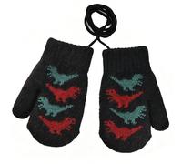 YJZQ Moufles pour Enfant Fille garçon 0-3ans - Famille Dinosaure - Hiver gants Chaudes doublure Peluche Gants tricotés Contre froids pour Ski voyage Outdoor