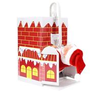 YJZQ Père Noël Grimpant Électrique - Peluche Musicale Amusante - Jouet Décor pour Murs, Fenêtres, Jardin, Arbre de Noël - 13x21cm