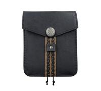 YJZQ Pochette carré Vintage Sac Ceinture Médiéval en Faux Cuir Bourse Scandinave Sac Banane Porte-dés pour Costume Médiéval Halloween