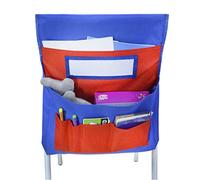 YJZQ Rangement En Classe Poche Siège Sac De Stockage Pochette avec étiquette de nom Fournitures scolaires pour enfants Chaise pour classer Feuille d'examen Crayon