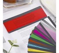 YJZQ Réglette de suivie Aider Lire Bande 8PCS + 8PCS Outil de lecture en CP Bandes de Surbrillance 2 Dimension Marque Pages Colorées pour Protection des Yeux