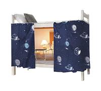 YJZQ Rideau de Lit Couverture Anti-Poussière pour Dortoir Rideau Ombrage Occultant pour Lit Superposé Cabane dans Les étoiles Tente étoilée Thème Planètes 2pcs pour Lit 120CM
