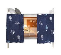 YJZQ Rideau de Lit Couverture Anti-Poussière pour Dortoir Rideau Ombrage Occultant pour Lit Superposé Cabane dans Les étoiles Tente étoilée Thème Planètes 1pcs pour Lit 120CM