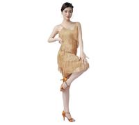 YJZQ Robe de Danse Latine à Paillettes Femmes Tenue de Danse Oriental Sexy Robe Année 1920 Costume de Danse Samba Tango Latin Cocktail du Soir