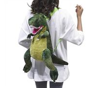 YJZQ Sac à dos pour enfant Dinosaure Sac à dos en peluche 3D Sac à dos de maternelle Sac à dos d'école Sac à dos animal Sacs de voyage pour filles garçons, vert, taille unique