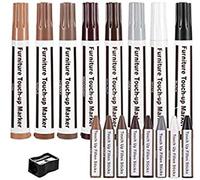 YJZQ Stylos de retouche de Meubles Marqueur feutré Multi-usages Kit de réparation de Meubles 17 pcs pour réparation de Rayures Stick Penture avec Taille-Crayon