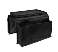 YJZQ Support Accoudoir Rangement de Canapé Organisateur à Plateau Panier avec Multi-Pochette Portable Tablette Bloc-Notes Tasse Magazine Livre Télécommande TV