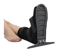 YJZQ Support de Cheville Orthèses assurant Fixation de Cheville Chaussure Anti-Rotation Planche de Rééducation de Fracture avec Bande élastique Aide Plantaire du Pied Soulagement de la Douleur S Noir