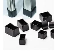 YKAFADE 16 pièces embouts de pieds de chaise protège-sol pour chaises, embouts de protection rectangulaires antidérapants, 30x35mm embouts de pieds de chaise en silicone pour pieds de chaise embouts