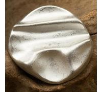 YKAFADE Lot de 10 boutons à coudre, 18 mm, argentés, petits boutons à œillet irréguliers en métal, boutons à coudre pour travaux manuels et décoration pour blazer, manteau, uniforme, chemise, costume