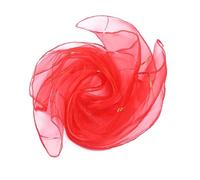 YKAFADE Lot de 12 serviettes de jonglage carrées - 60 x 60 cm - Pour jonglage - En mousseline de soie - Pour outils sensoriels - Pour la maternelle, la maternelle - Rouge