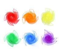 YKAFADE Lot de 12 serviettes de jonglage carrées en soie - 45 x 45 cm - Pour jonglerie - Foulards de danse colorés - Pour outils sensoriels - Accessoires de maternelle