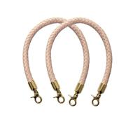 YKAFADE Lot de 2 anses de sac en cuir synthétique de 40 cm - Poignées de sac tressées - Sangle d'épaule - Sangle de rechange pour sac à main - Sangle en cuir pour portefeuille DIY - Rose clair